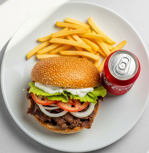 Beef & Doner Burger Meal 